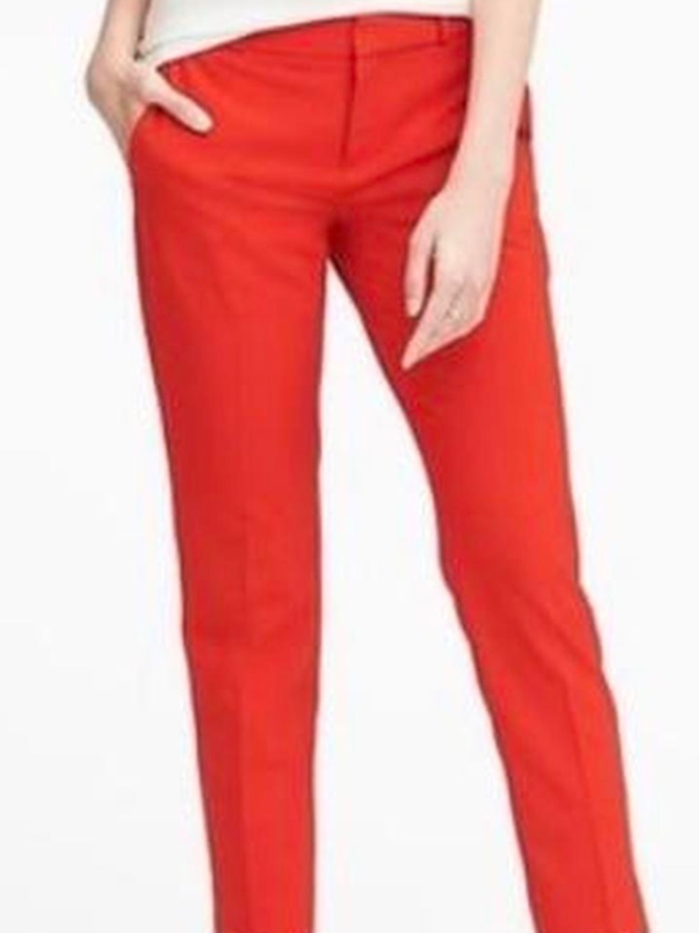 Banana Republic Red Slim Trousers